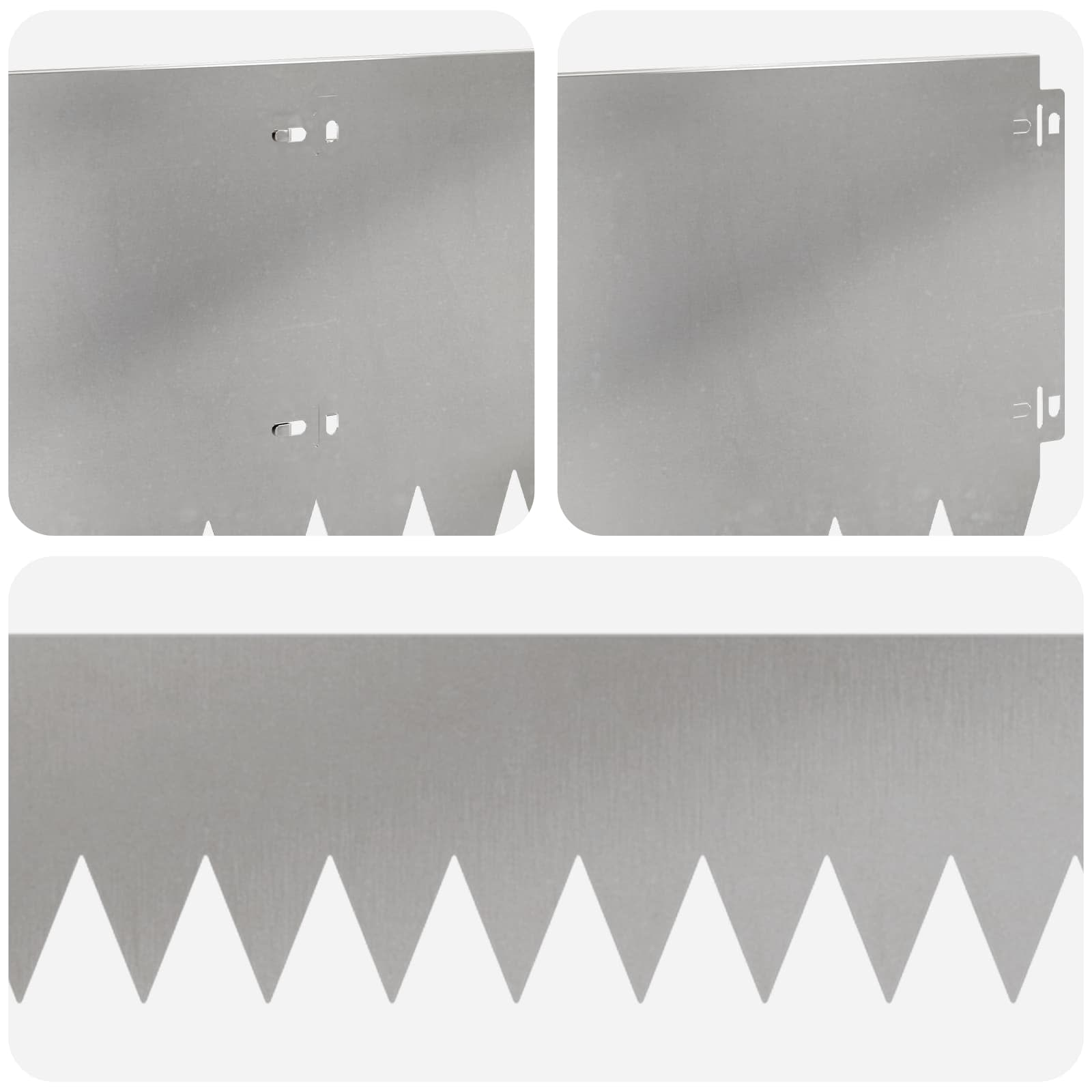 vidaXL Krawężnik do trawnika 10 pcs 103 x 25 cm Stal srebrny