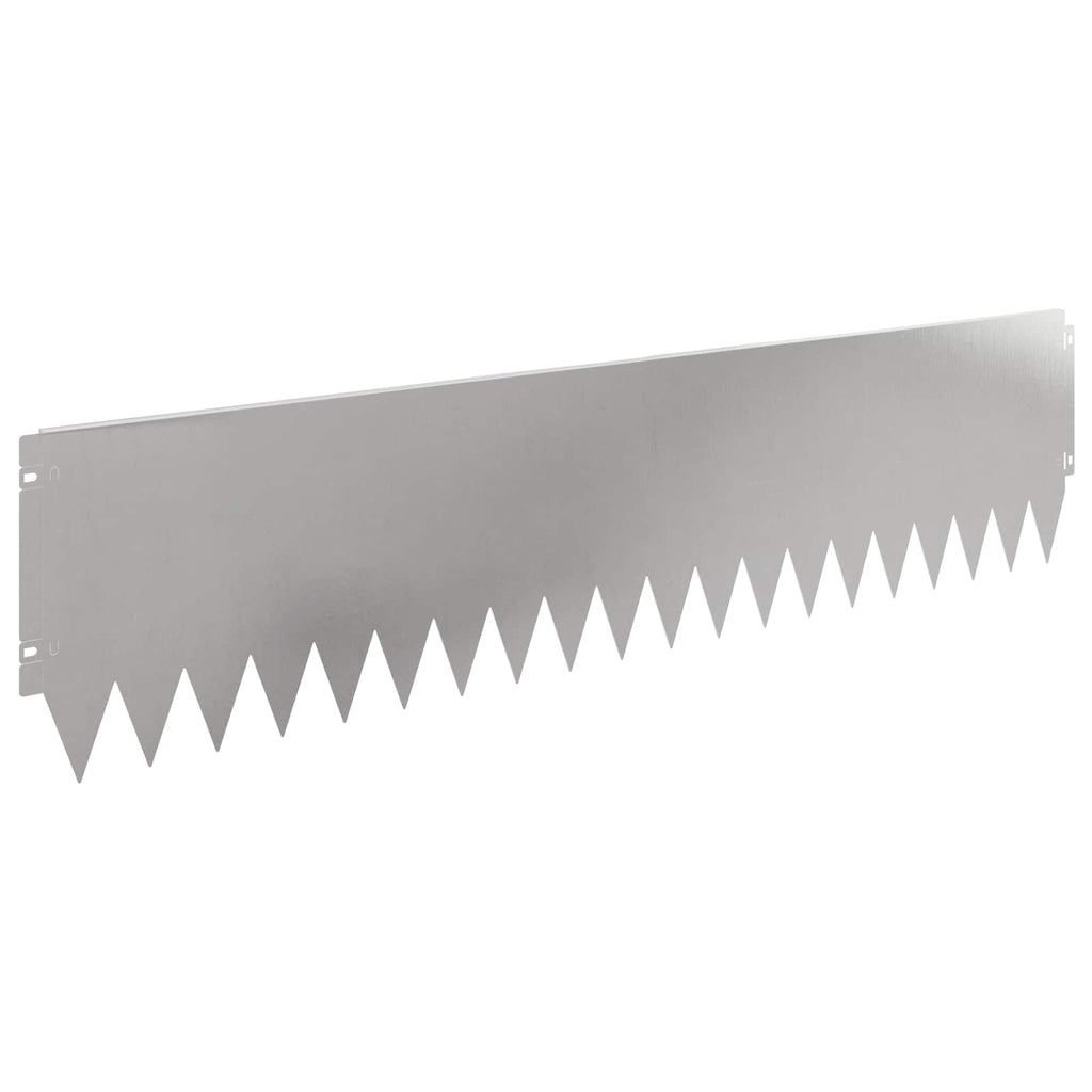 vidaXL Krawężnik do trawnika 10 pcs 103 x 25 cm Stal srebrny