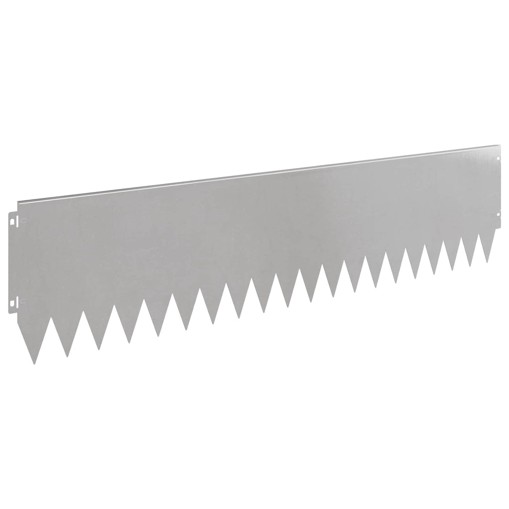 vidaXL Krawężnik do trawnika 10 pcs 103 x 25 cm Stal srebrny
