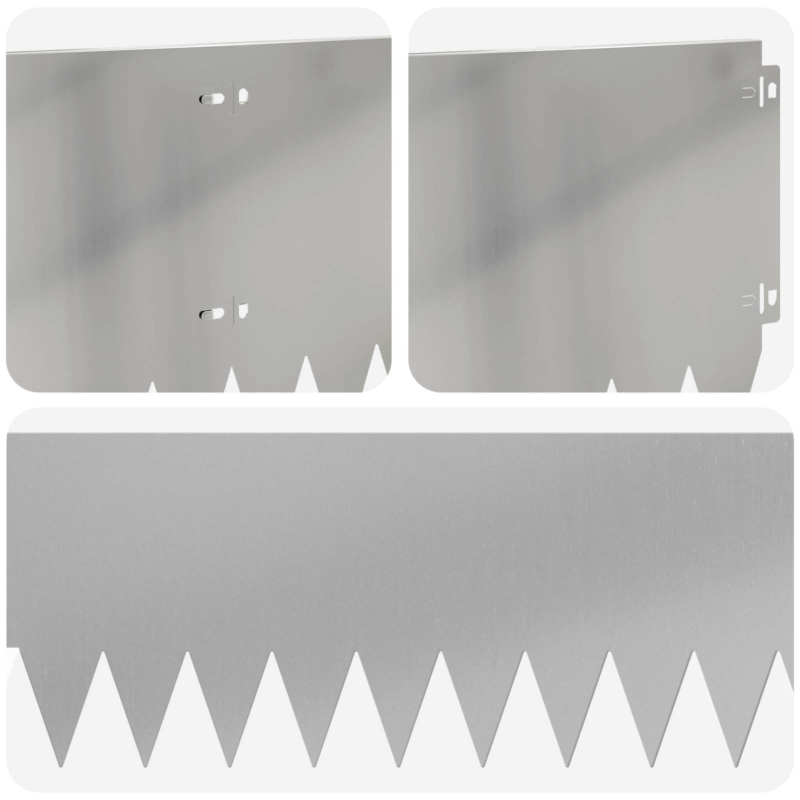 vidaXL Krawężnik do trawnika 20 pcs 103 x 25 cm Stal srebrny