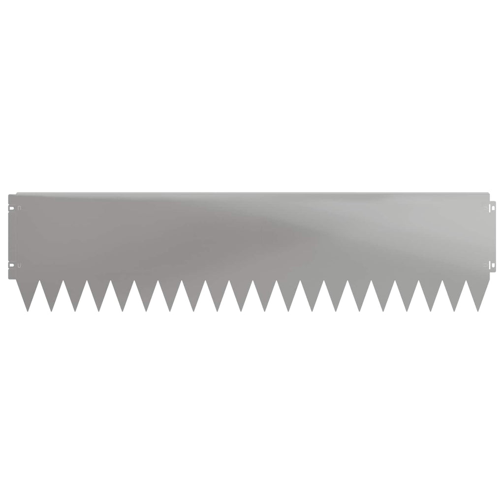 vidaXL Krawężnik do trawnika 20 pcs 103 x 25 cm Stal srebrny