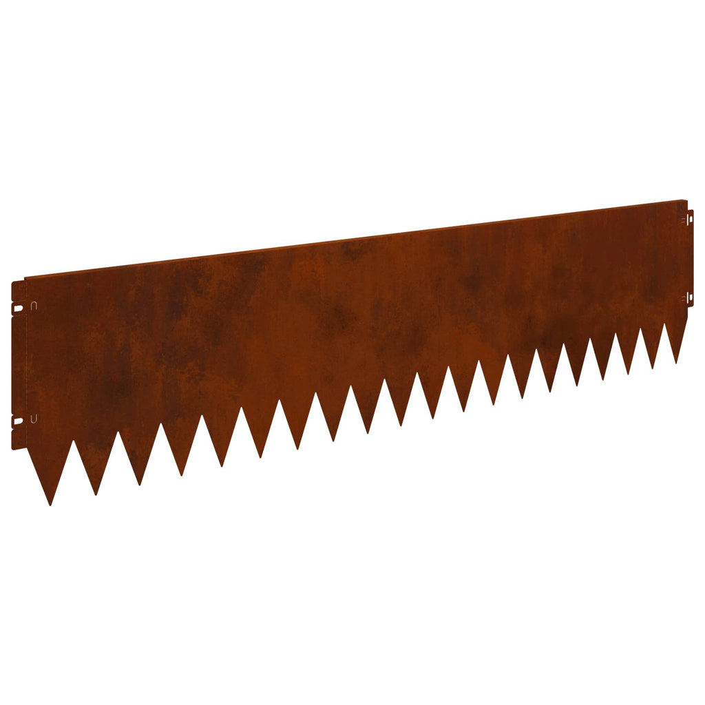 vidaXL Krawężnik do trawnika 20 pcs 103 x 25 cm Stal Rdzawy