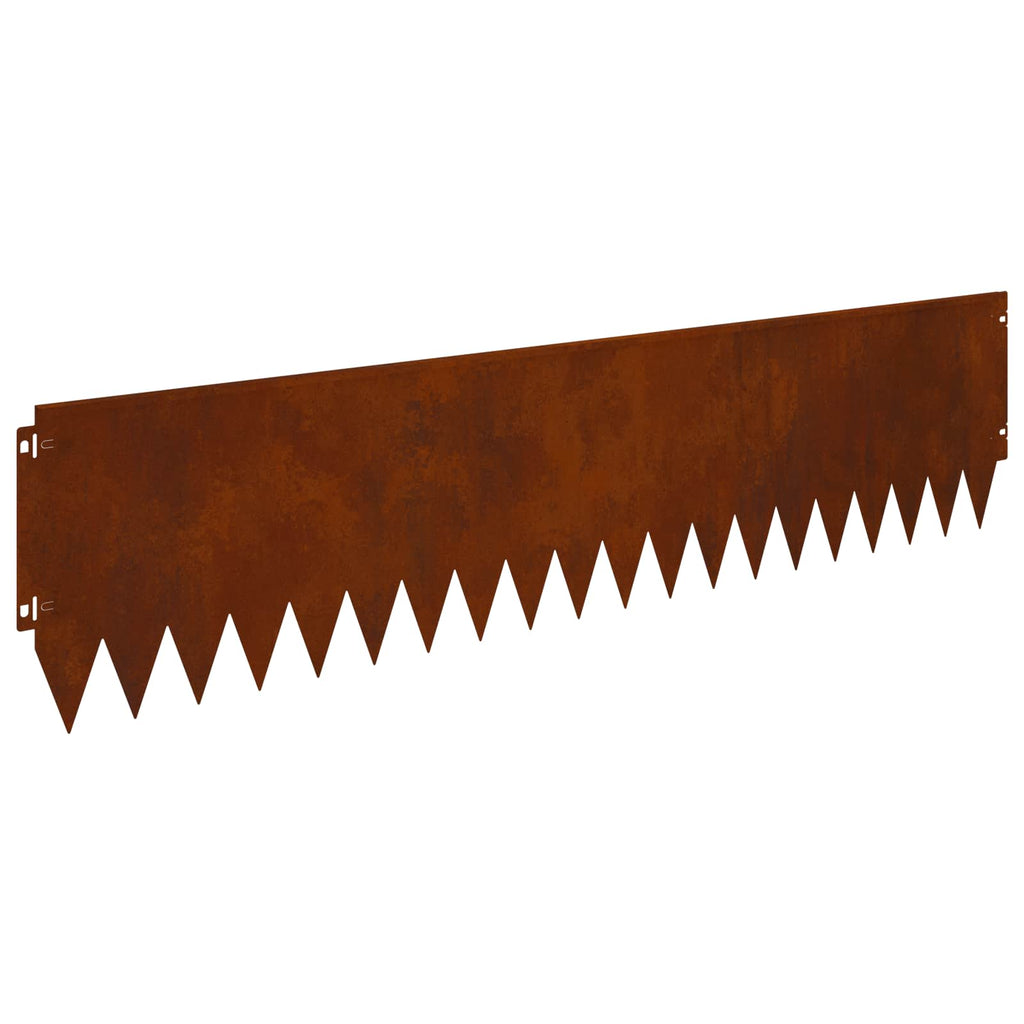 vidaXL Krawężnik do trawnika 20 pcs 103 x 25 cm Stal Rdzawy