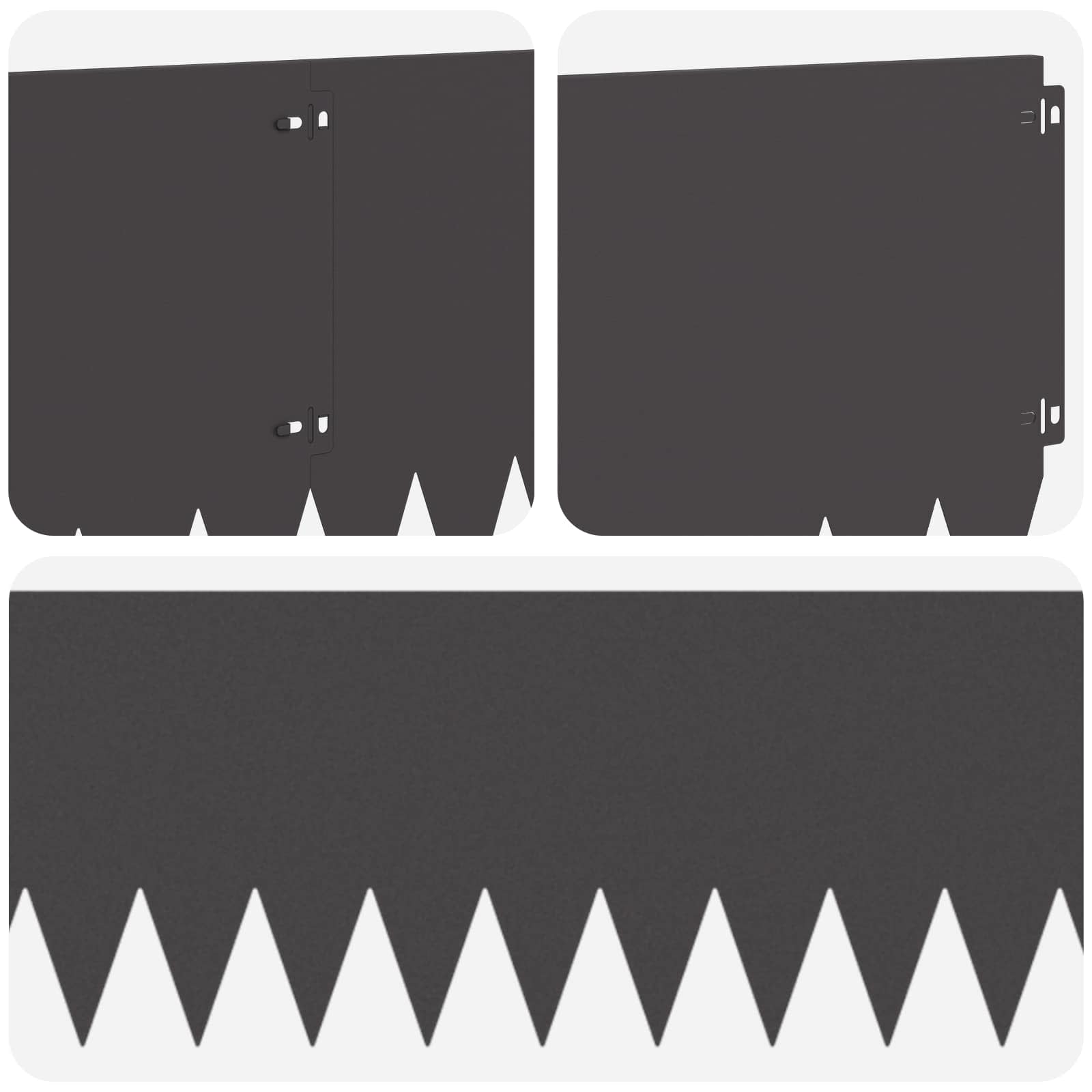 vidaXL Krawężnik do trawnika 10 pcs 103 x 30 cm Stal Czarny