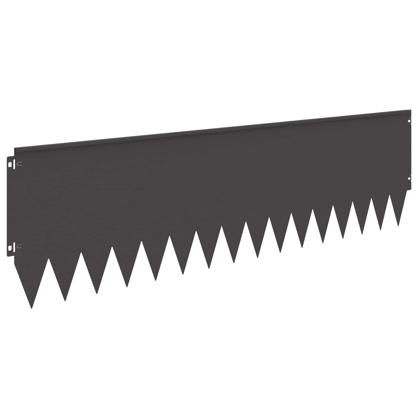vidaXL Krawężnik do trawnika 10 pcs 103 x 30 cm Stal Czarny
