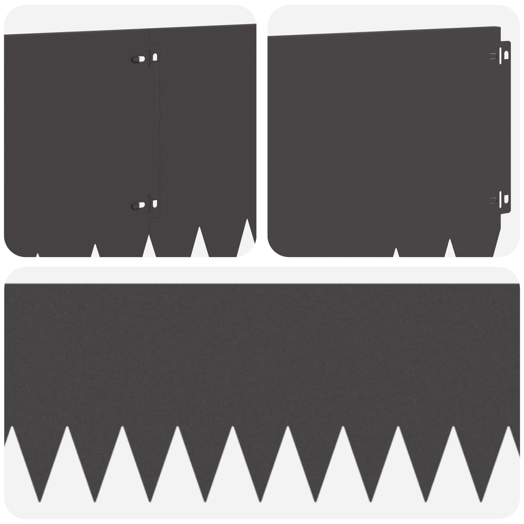 vidaXL Krawężnik do trawnika 20 pcs 103 x 30 cm Stal Czarny