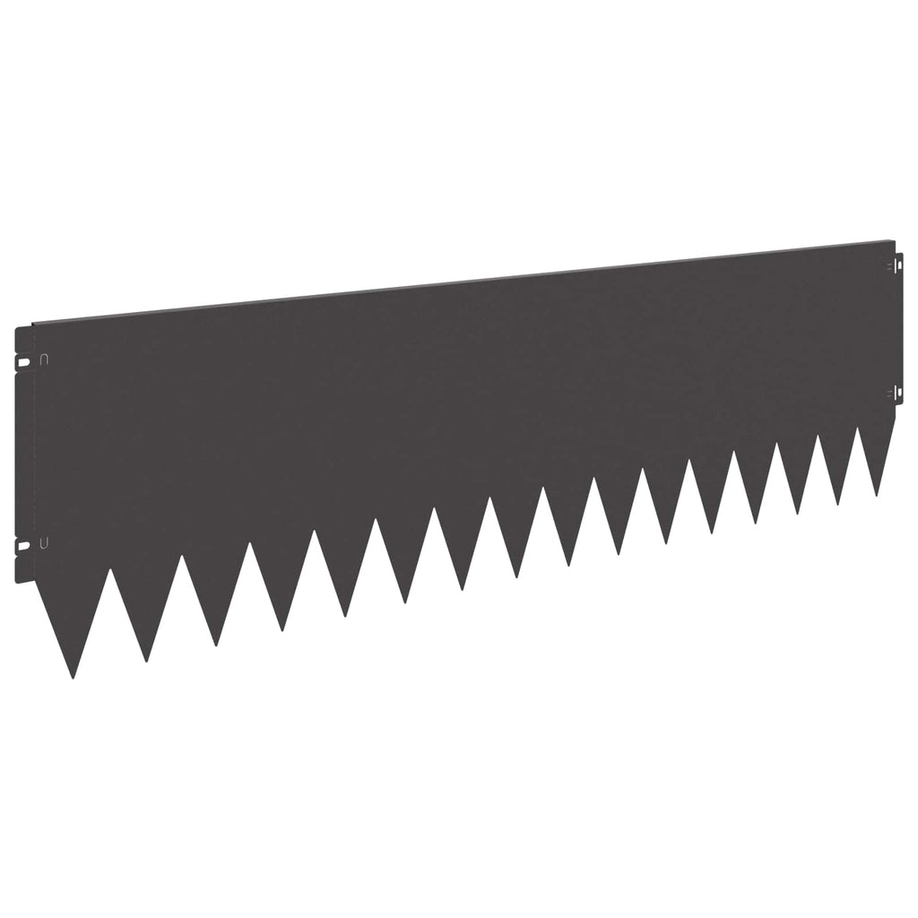 vidaXL Krawężnik do trawnika 20 pcs 103 x 30 cm Stal Czarny