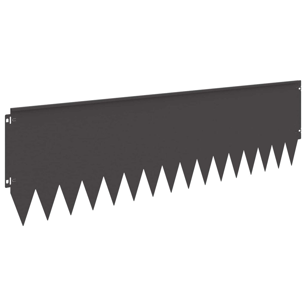 vidaXL Krawężnik do trawnika 20 pcs 103 x 30 cm Stal Czarny