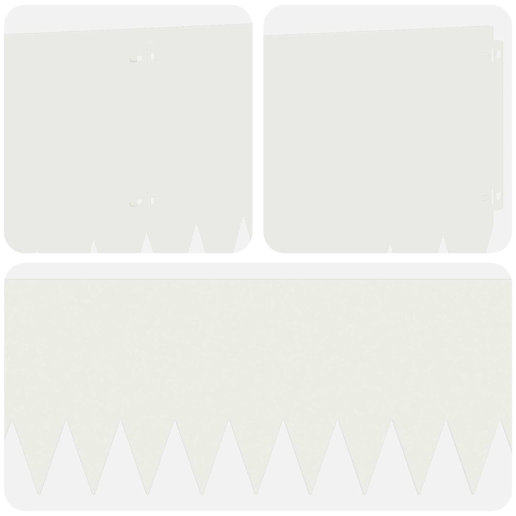 vidaXL Krawężnik do trawnika 20 pcs 103 x 30 cm Stal Biały