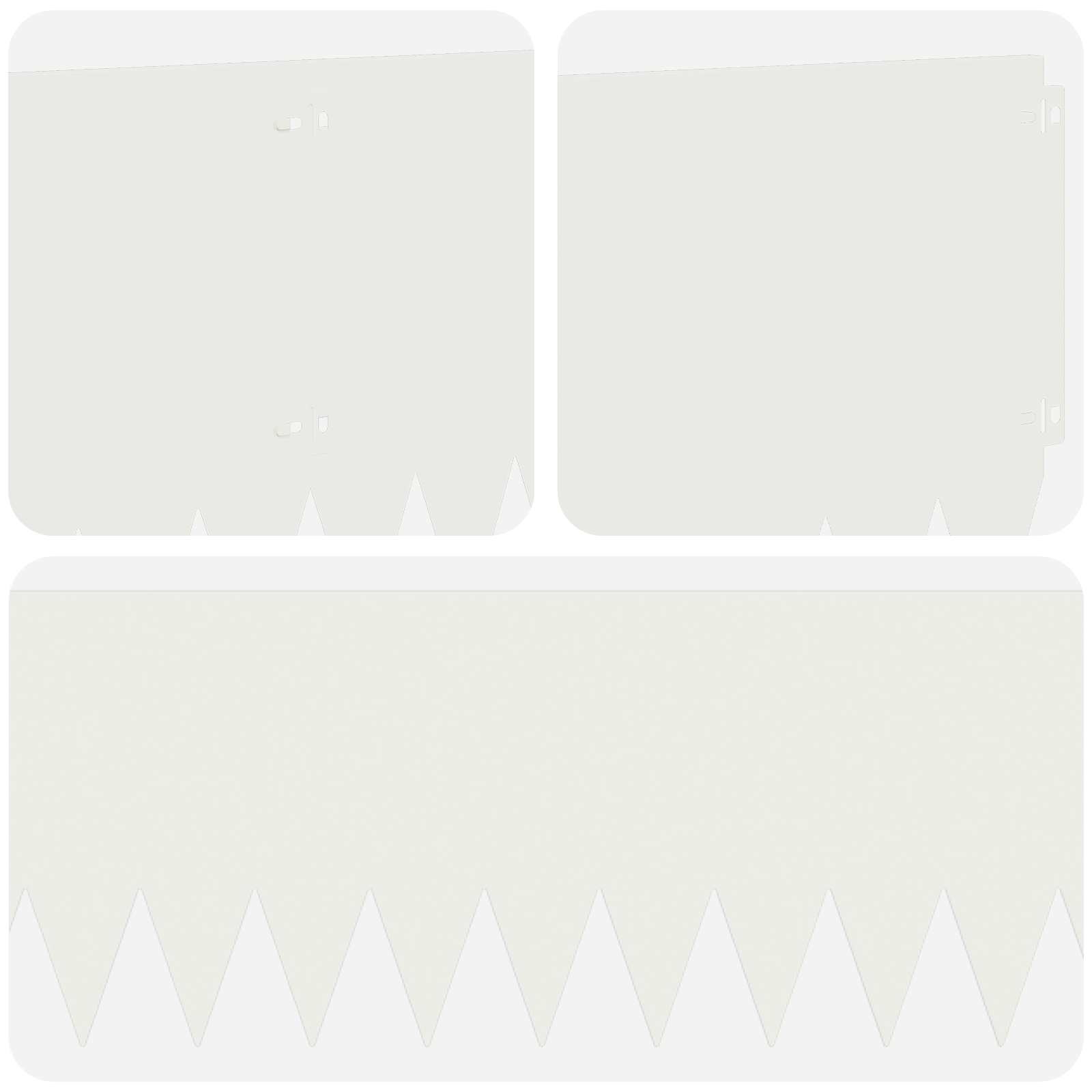 vidaXL Krawężnik do trawnika 20 pcs 103 x 30 cm Stal Biały