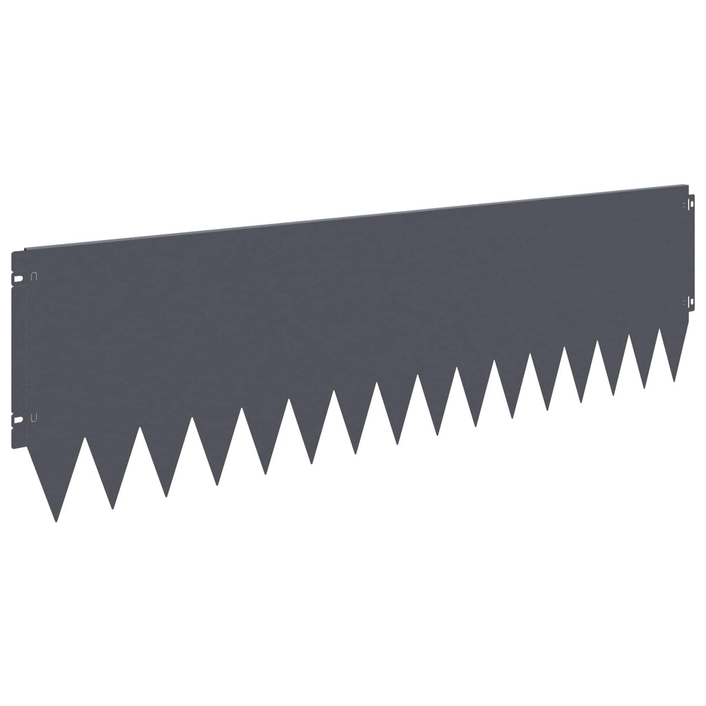 vidaXL Krawężnik do trawnika 10 pcs 103 x 30 cm Stal antracytowy