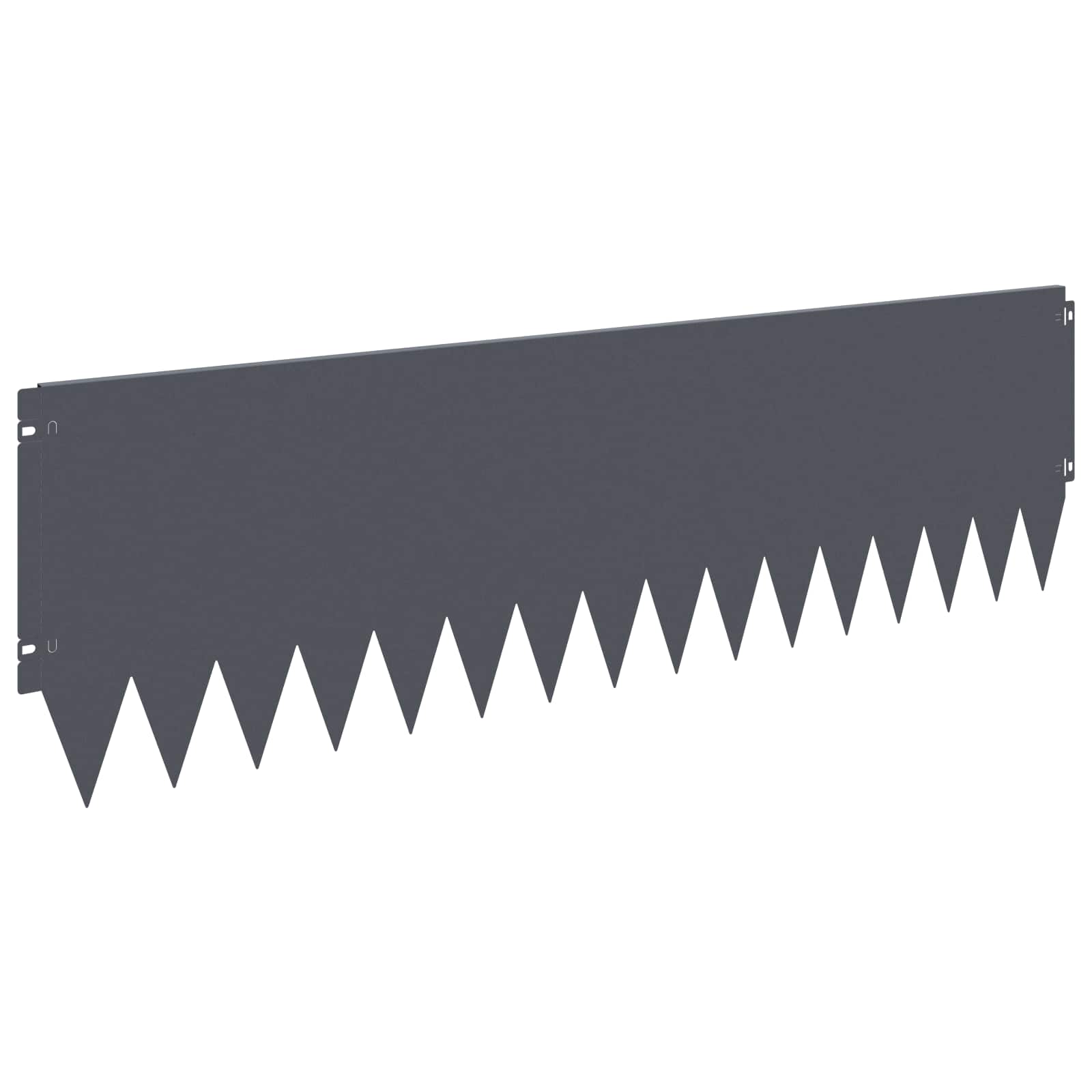 vidaXL Krawężnik do trawnika 10 pcs 103 x 30 cm Stal antracytowy