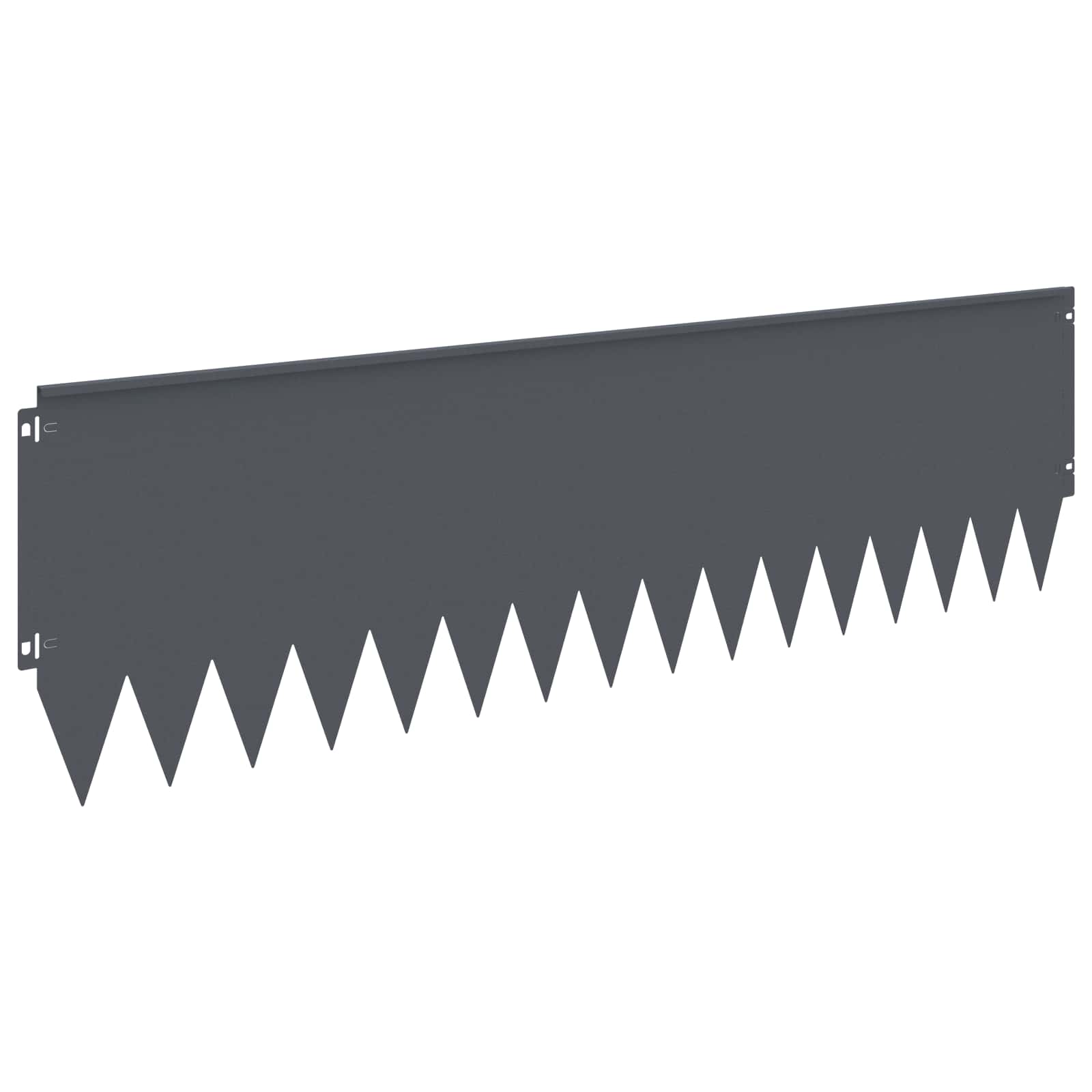 vidaXL Krawężnik do trawnika 10 pcs 103 x 30 cm Stal antracytowy