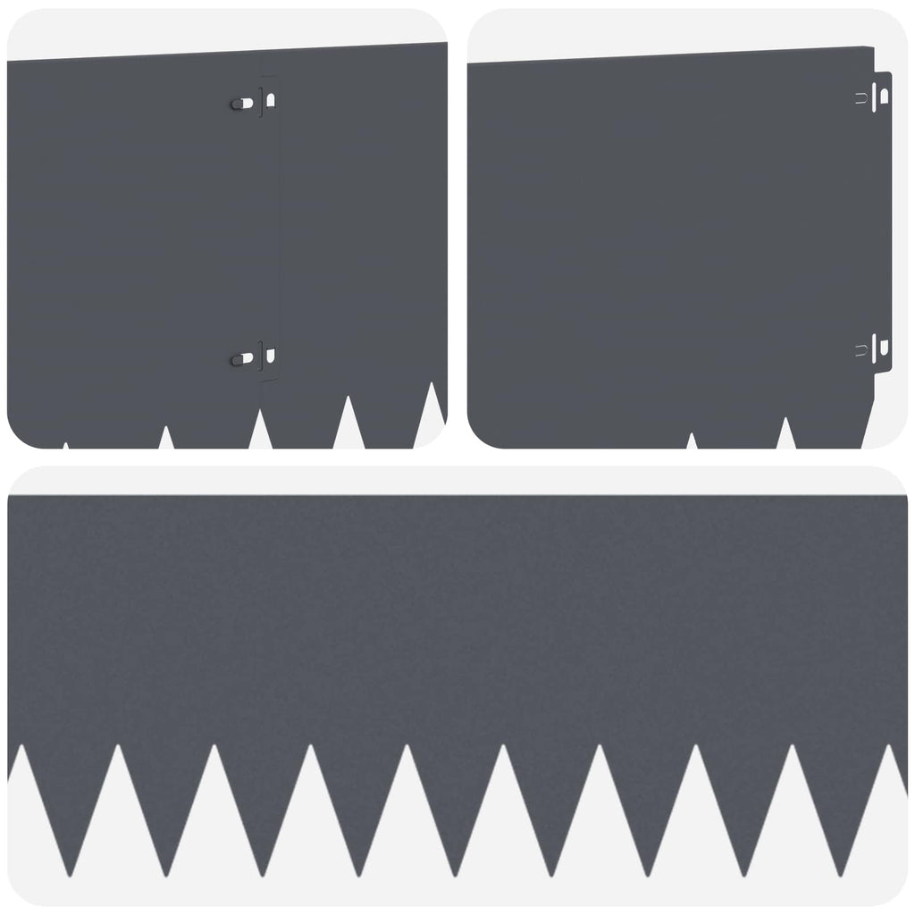 vidaXL Krawężnik do trawnika 20 pcs 103 x 30 cm Stal antracytowy