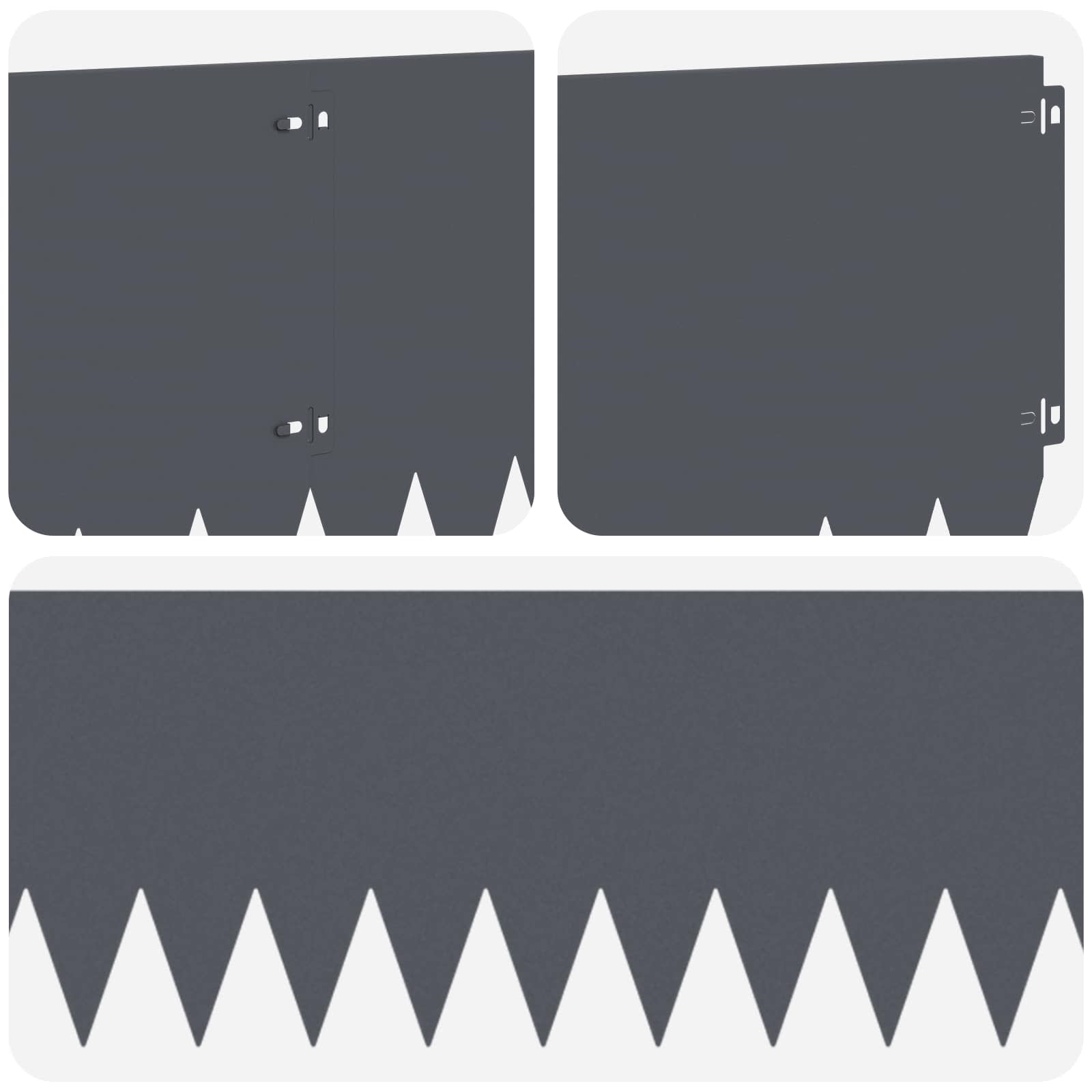 vidaXL Krawężnik do trawnika 20 pcs 103 x 30 cm Stal antracytowy