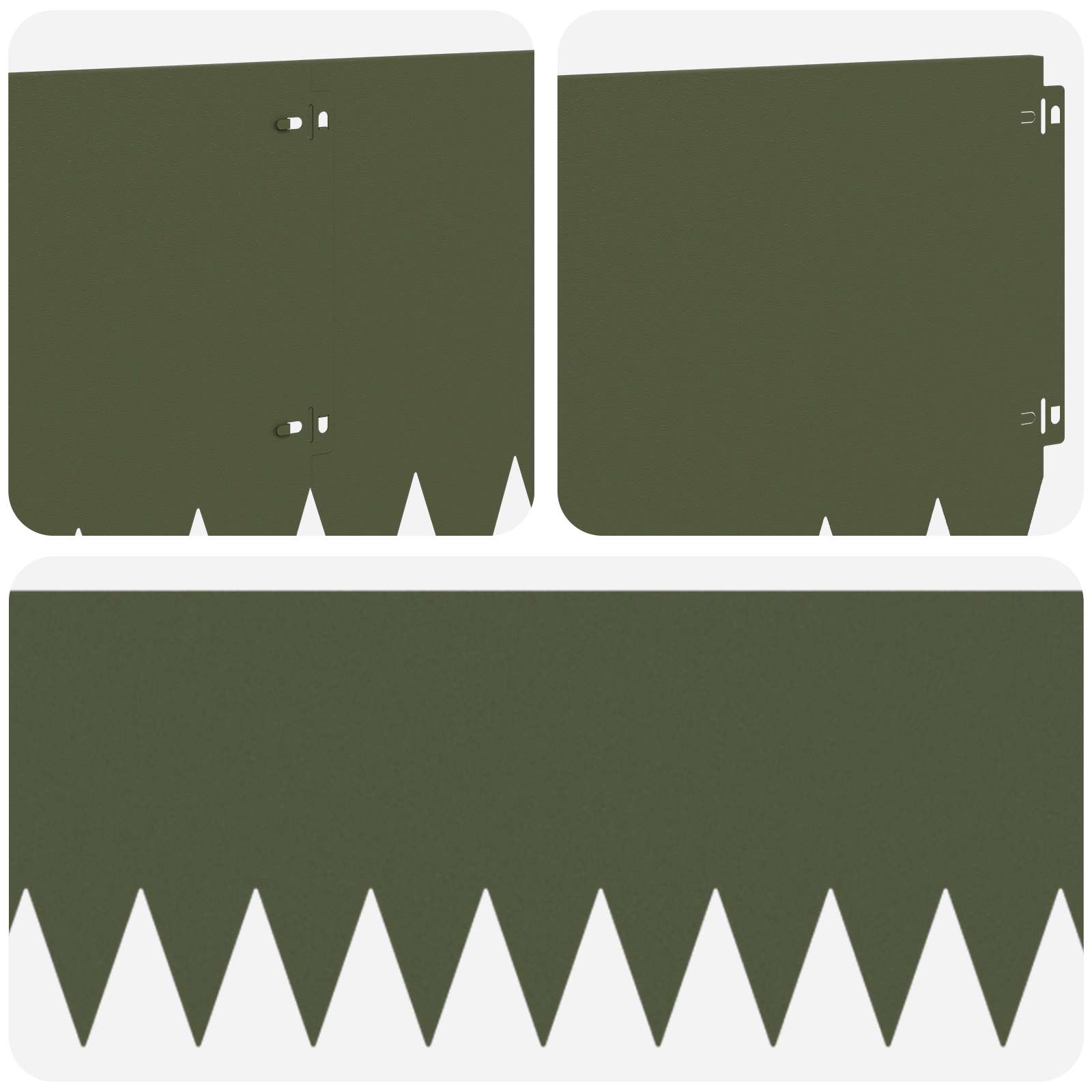 vidaXL Krawężnik do trawnika 10 pcs 103 x 30 cm Stal Oliwkowy zielony