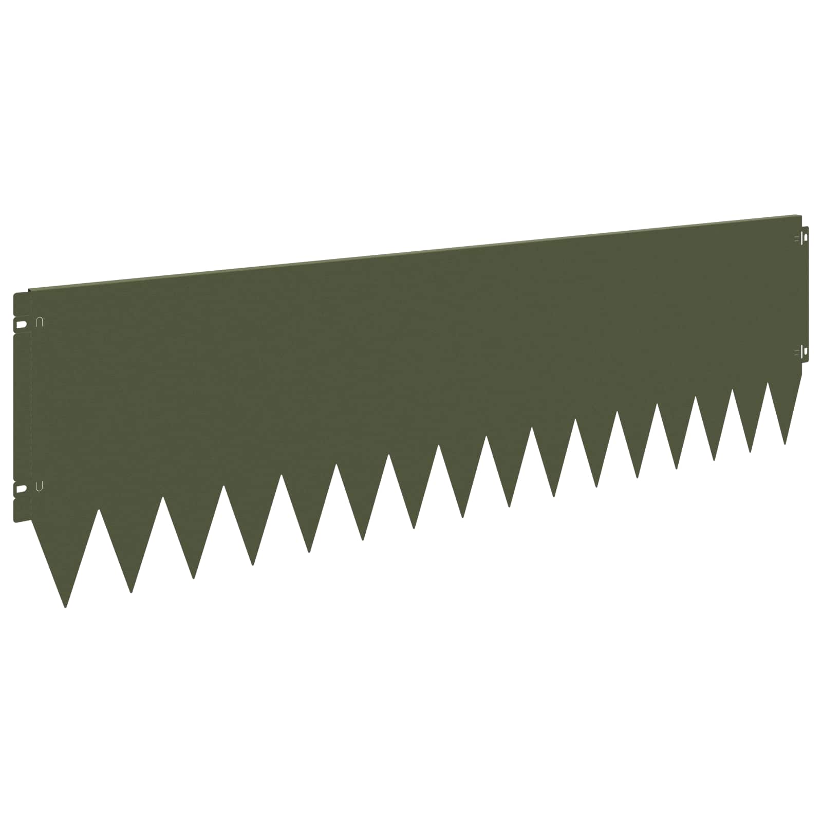vidaXL Krawężnik do trawnika 20 pcs 103 x 30 cm Stal Oliwkowy zielony