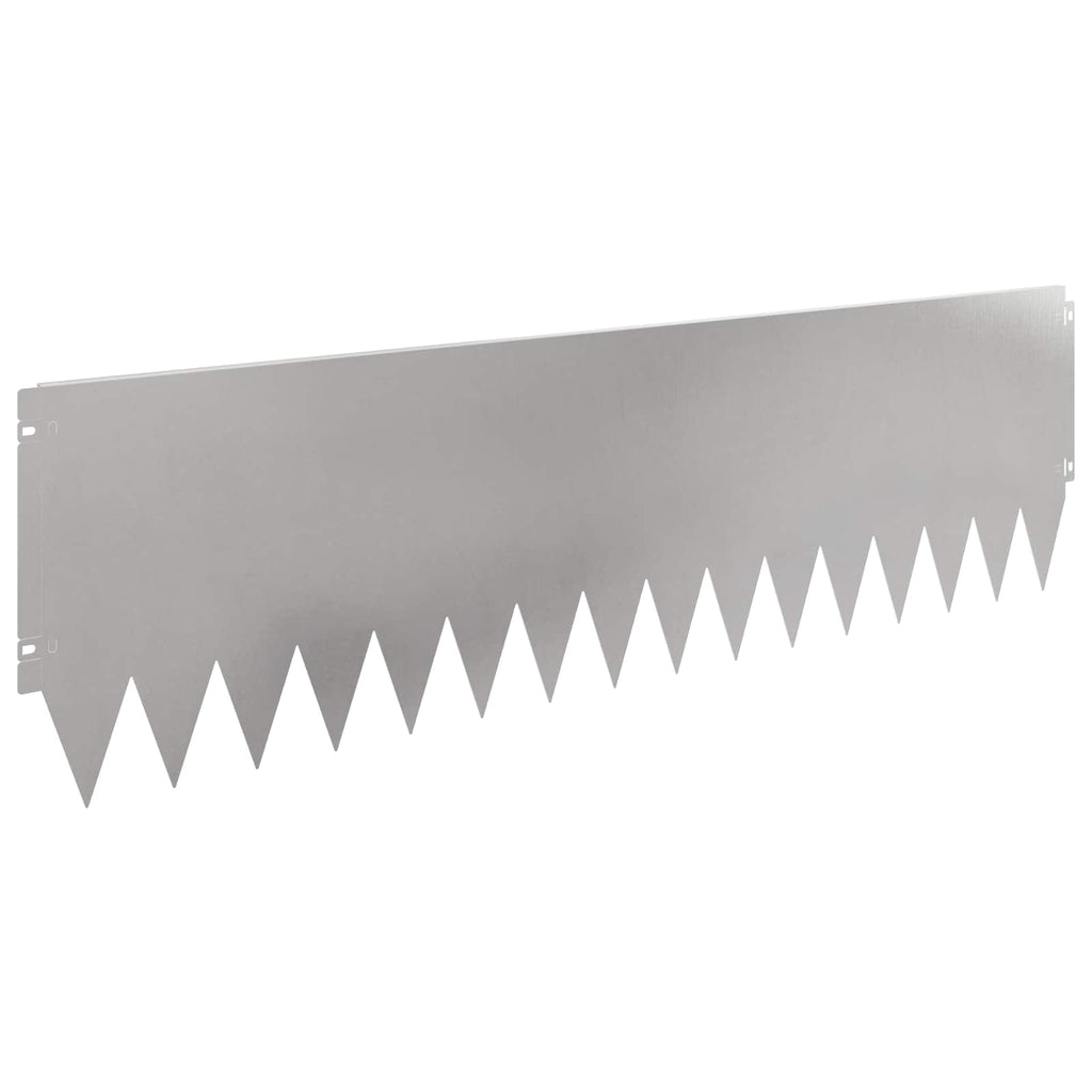 vidaXL Krawężnik do trawnika 10 pcs 103 x 30 cm Stal srebrny