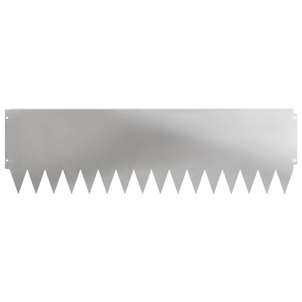 vidaXL Krawężnik do trawnika 10 pcs 103 x 30 cm Stal srebrny