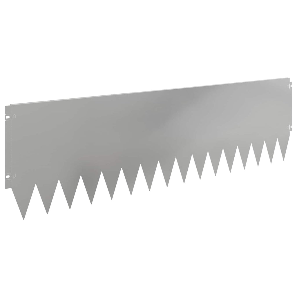 vidaXL Krawężnik do trawnika 10 pcs 103 x 30 cm Stal srebrny