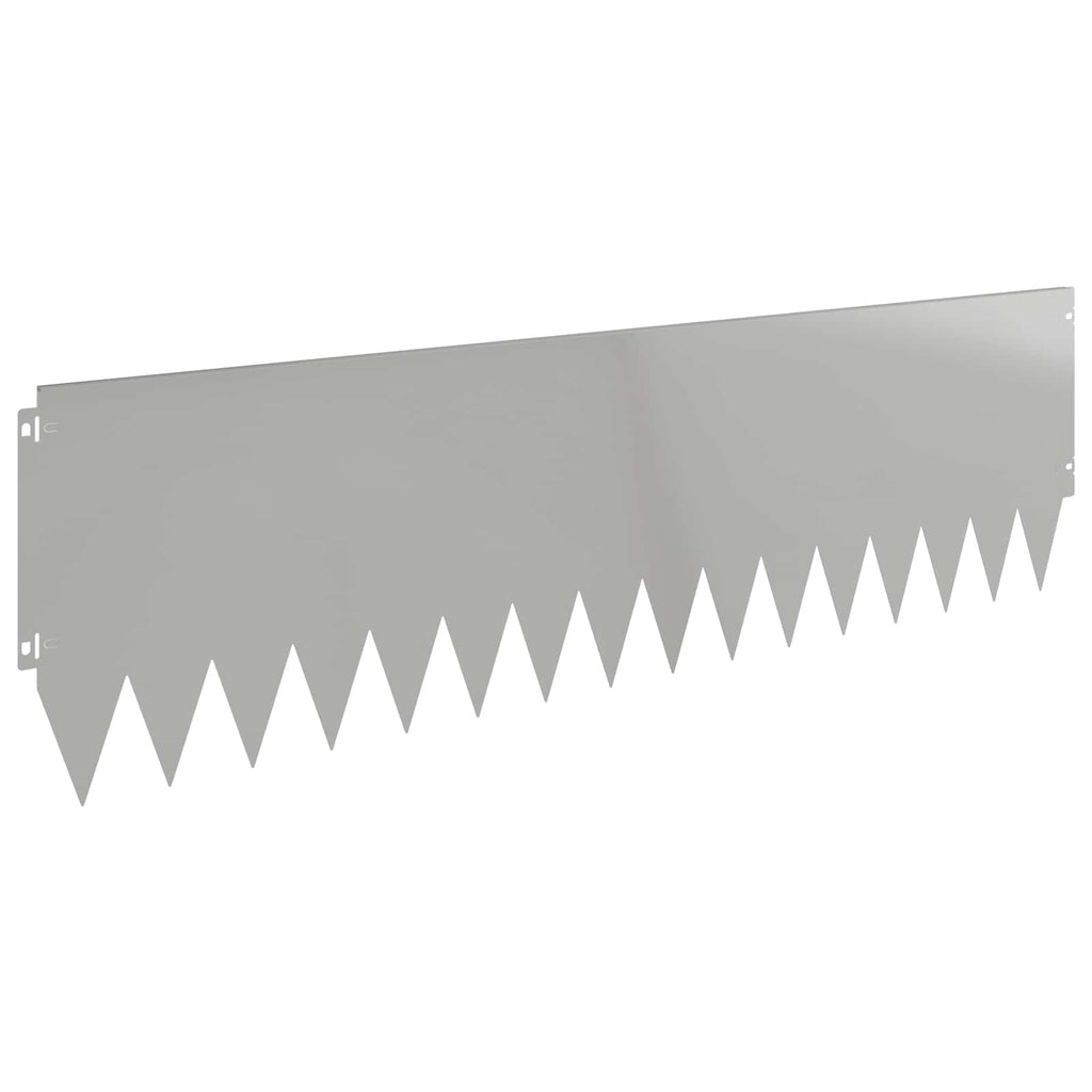 vidaXL Krawężnik do trawnika 10 pcs 103 x 30 cm Stal srebrny