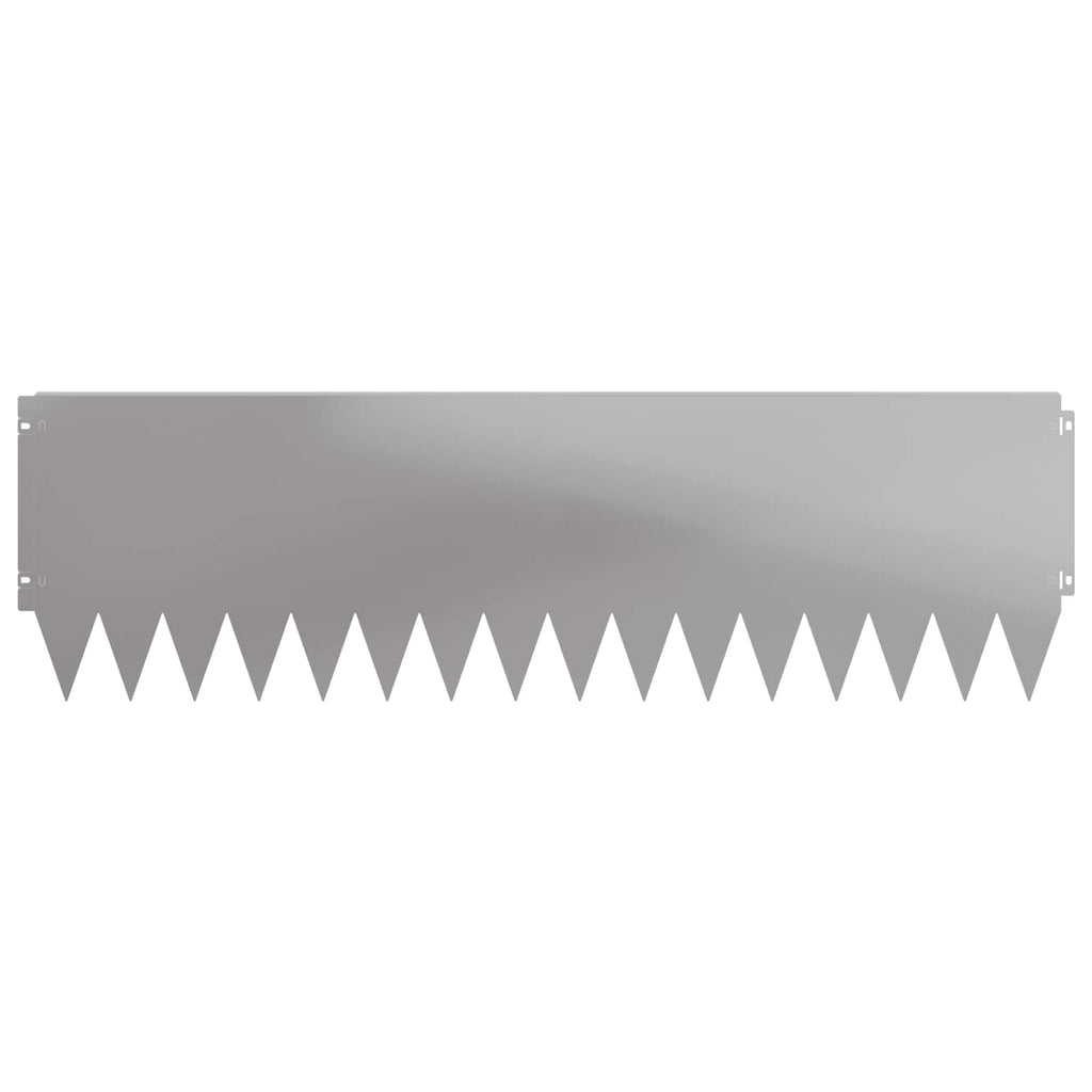 vidaXL Krawężnik do trawnika 10 pcs 103 x 30 cm Stal srebrny