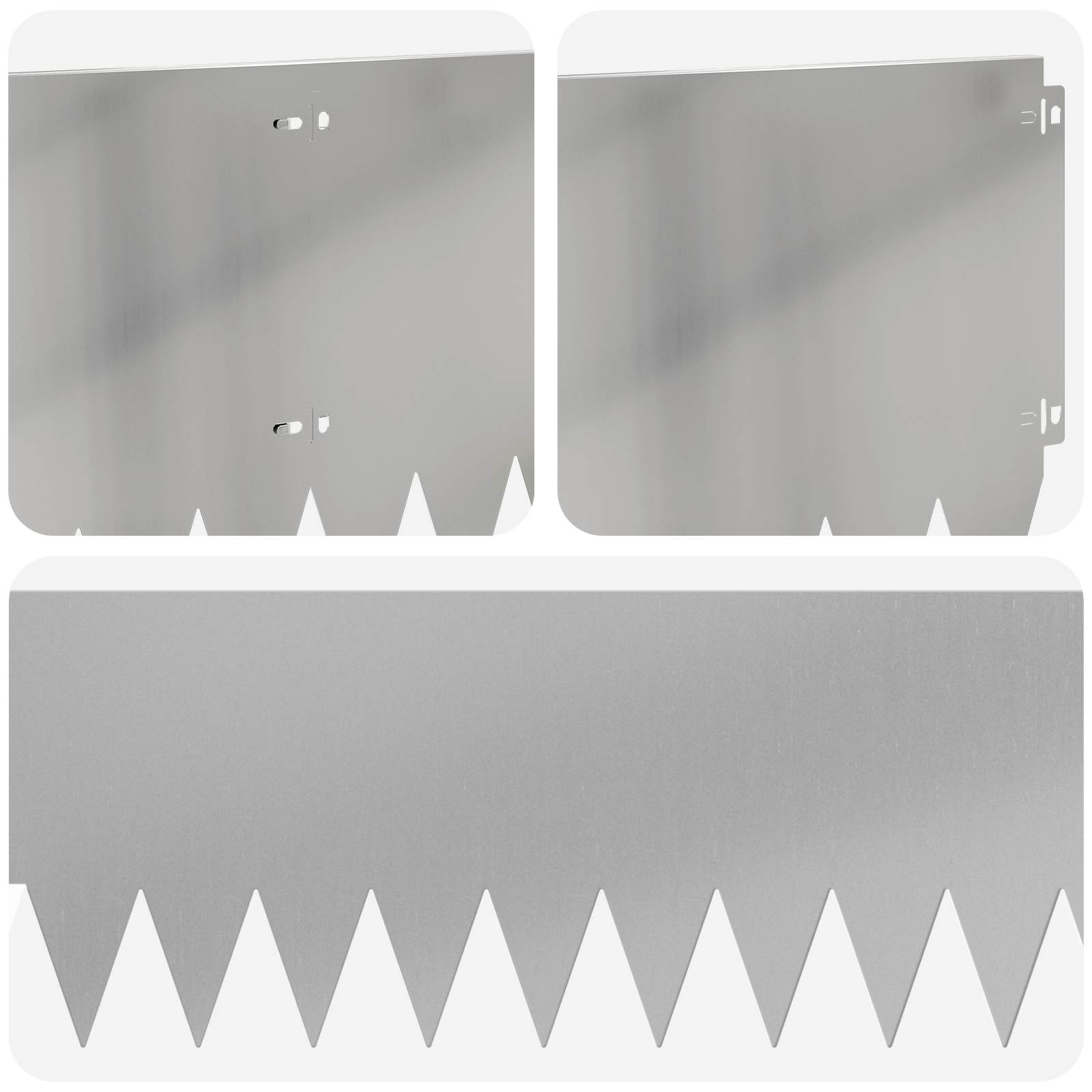 vidaXL Krawężnik do trawnika 20 pcs 103 x 30 cm Stal srebrny