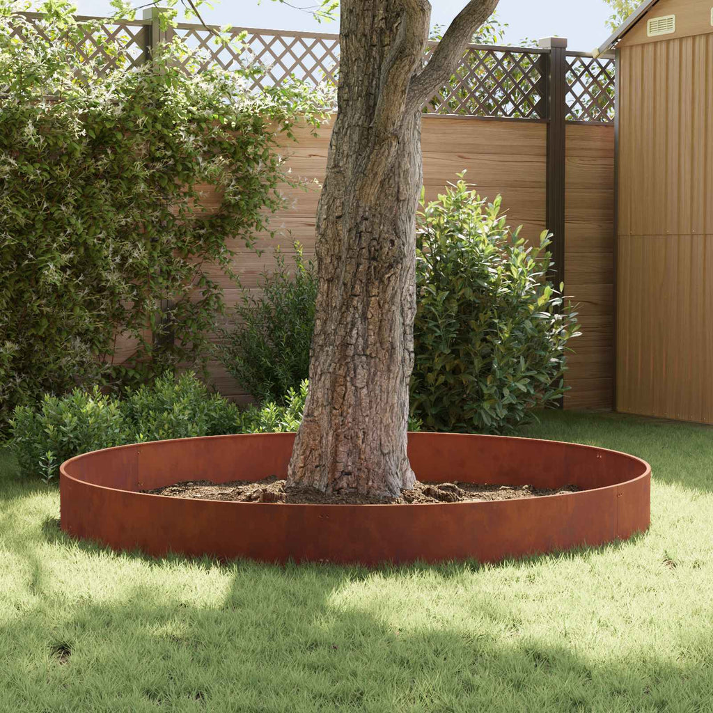 vidaXL Krawężnik do trawnika 20 pcs 103 x 30 cm Stal Rdzawy