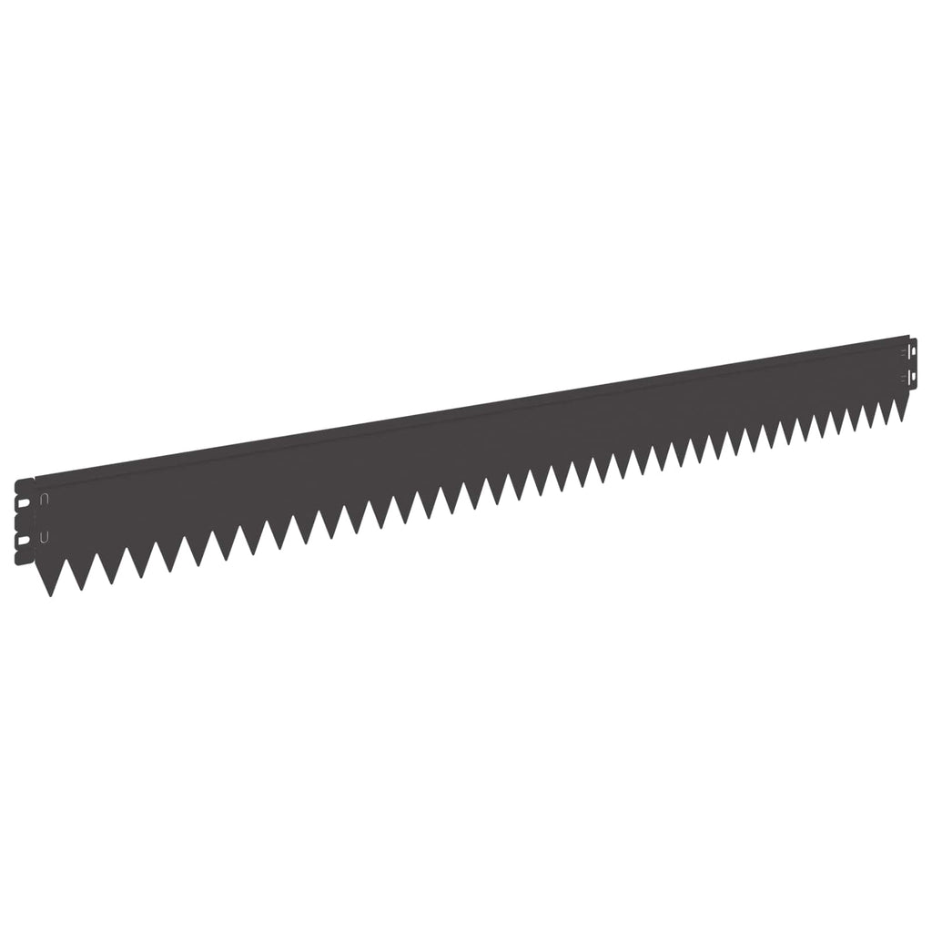 vidaXL Krawężnik do trawnika 50 pcs 103 x 10 cm Stal Czarny