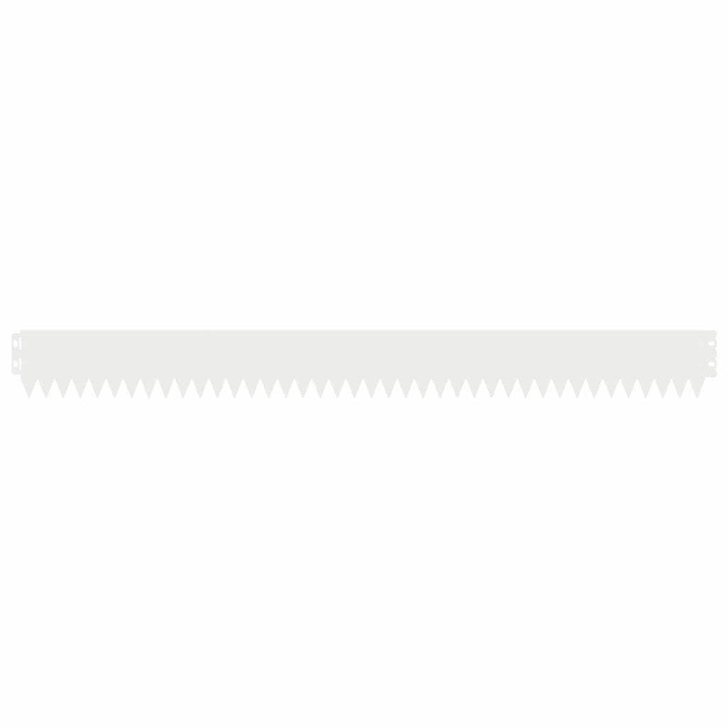 vidaXL Krawężnik do trawnika 30 pcs 103 x 10 cm Stal Biały