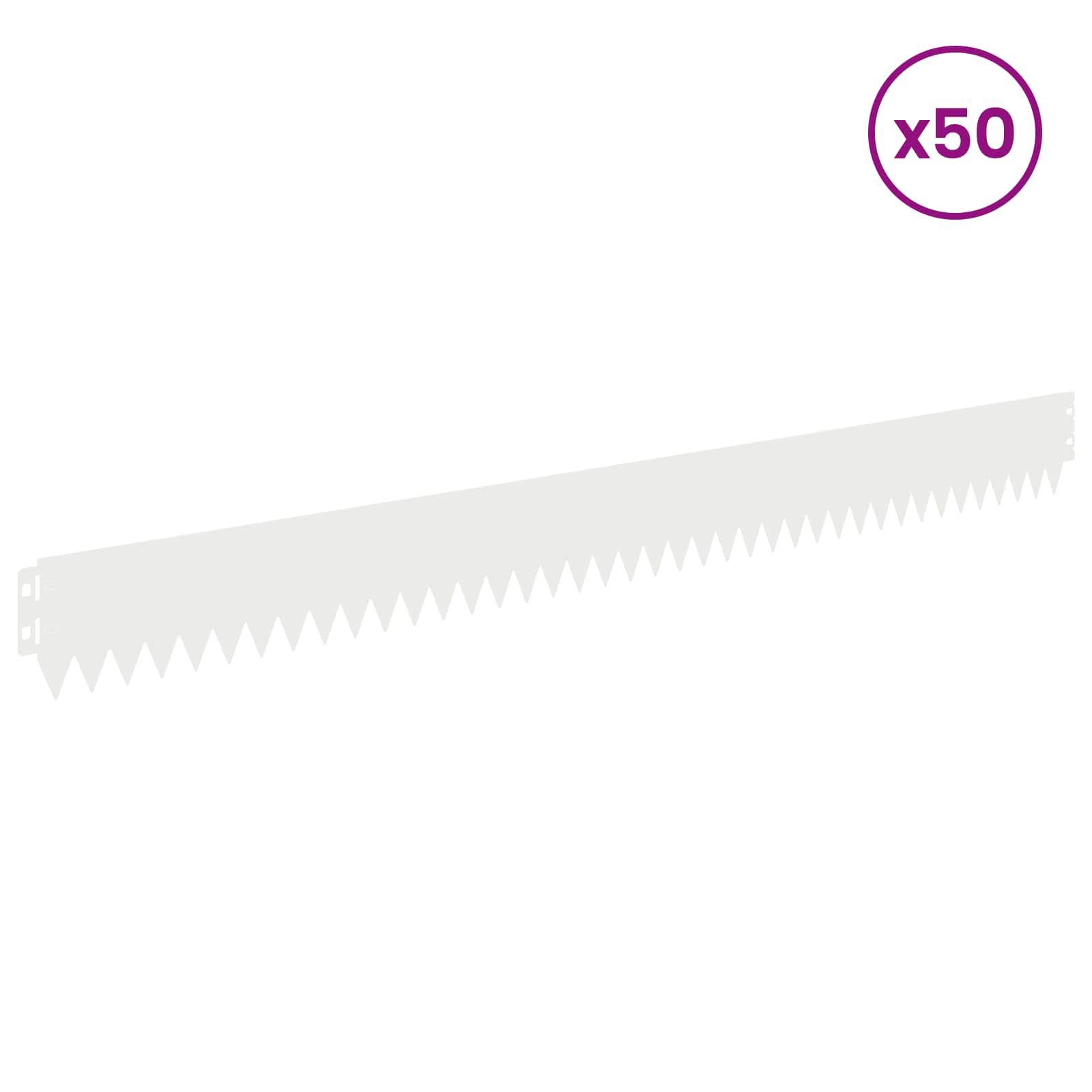 vidaXL Krawężnik do trawnika 50 pcs 103 x 10 cm Stal Biały