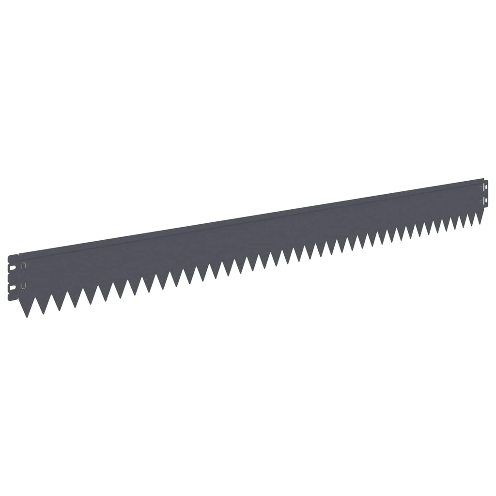 vidaXL Krawężnik do trawnika 10 pcs 103 x 10 cm Stal antracytowy
