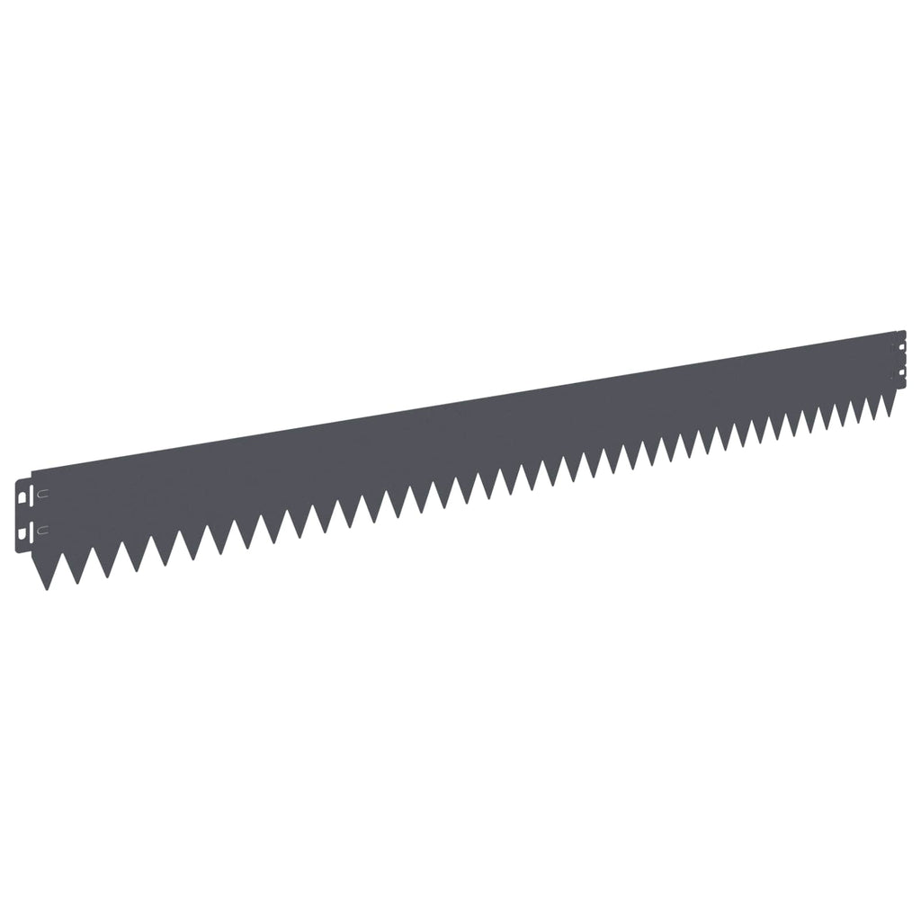 vidaXL Krawężnik do trawnika 30 pcs 103 x 10 cm Stal antracytowy