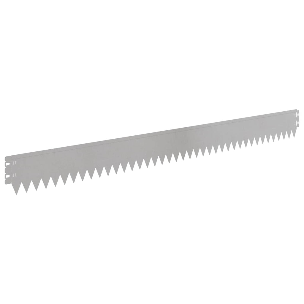 vidaXL Krawężnik do trawnika 10 pcs 103 x 10 cm Stal srebrny