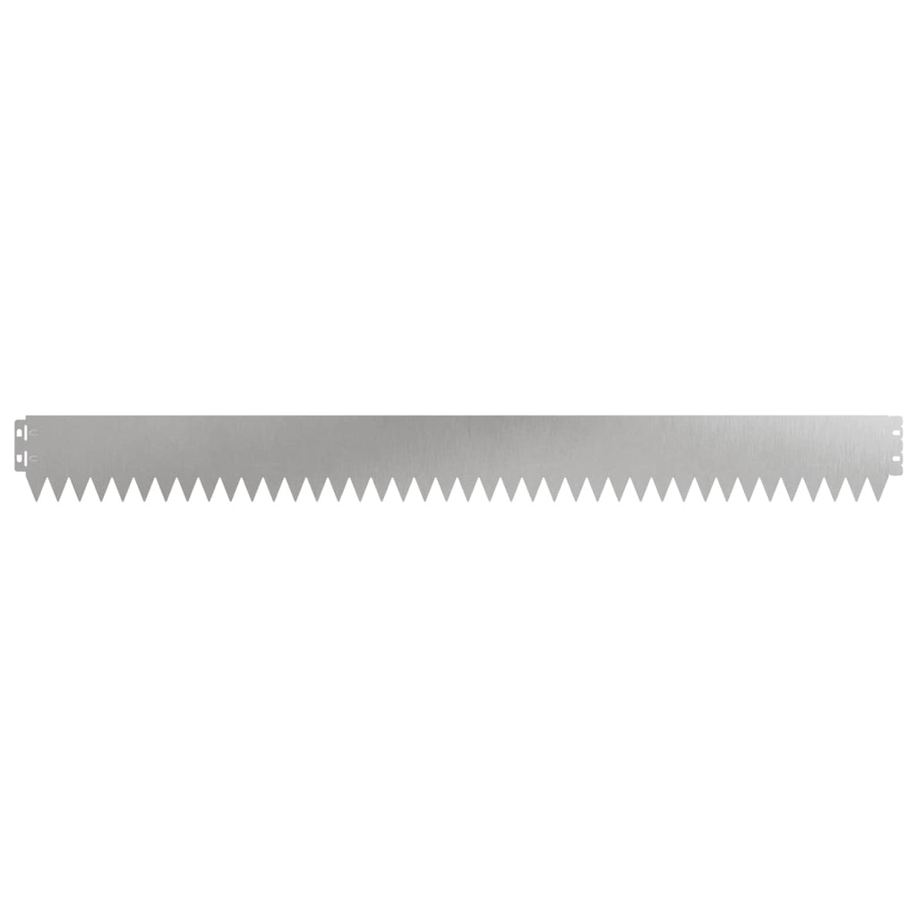 vidaXL Krawężnik do trawnika 20 pcs 103 x 10 cm Stal srebrny