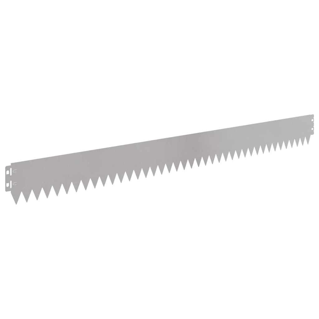 vidaXL Krawężnik do trawnika 50 pcs 103 x 10 cm Stal srebrny