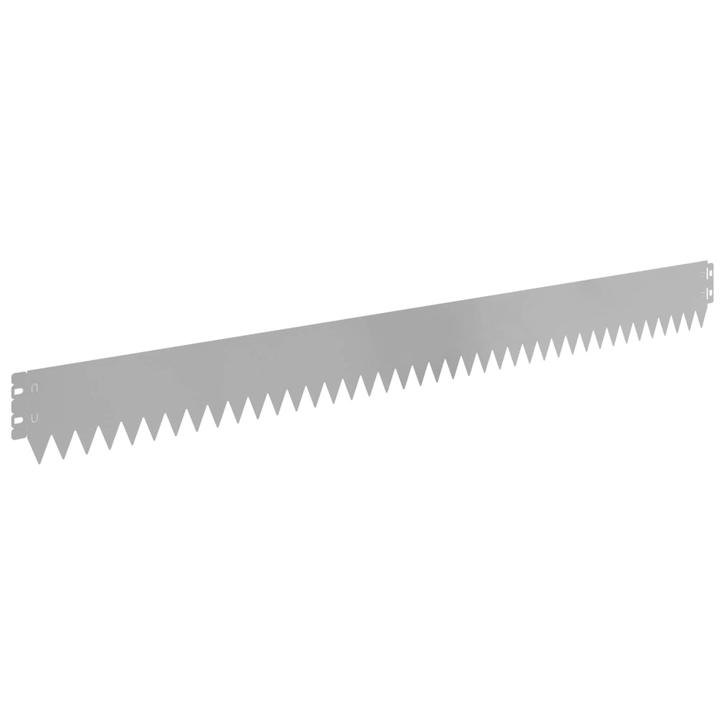 vidaXL Krawężnik do trawnika 20 pcs 103 x 10 cm Stal srebrny