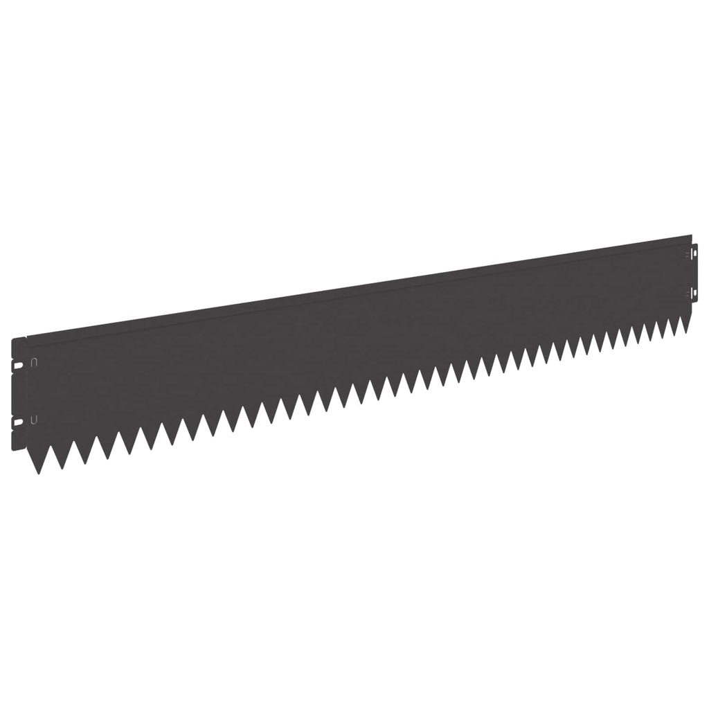 vidaXL Krawężnik do trawnika 20 pcs 103 x 15 cm Stal Czarny