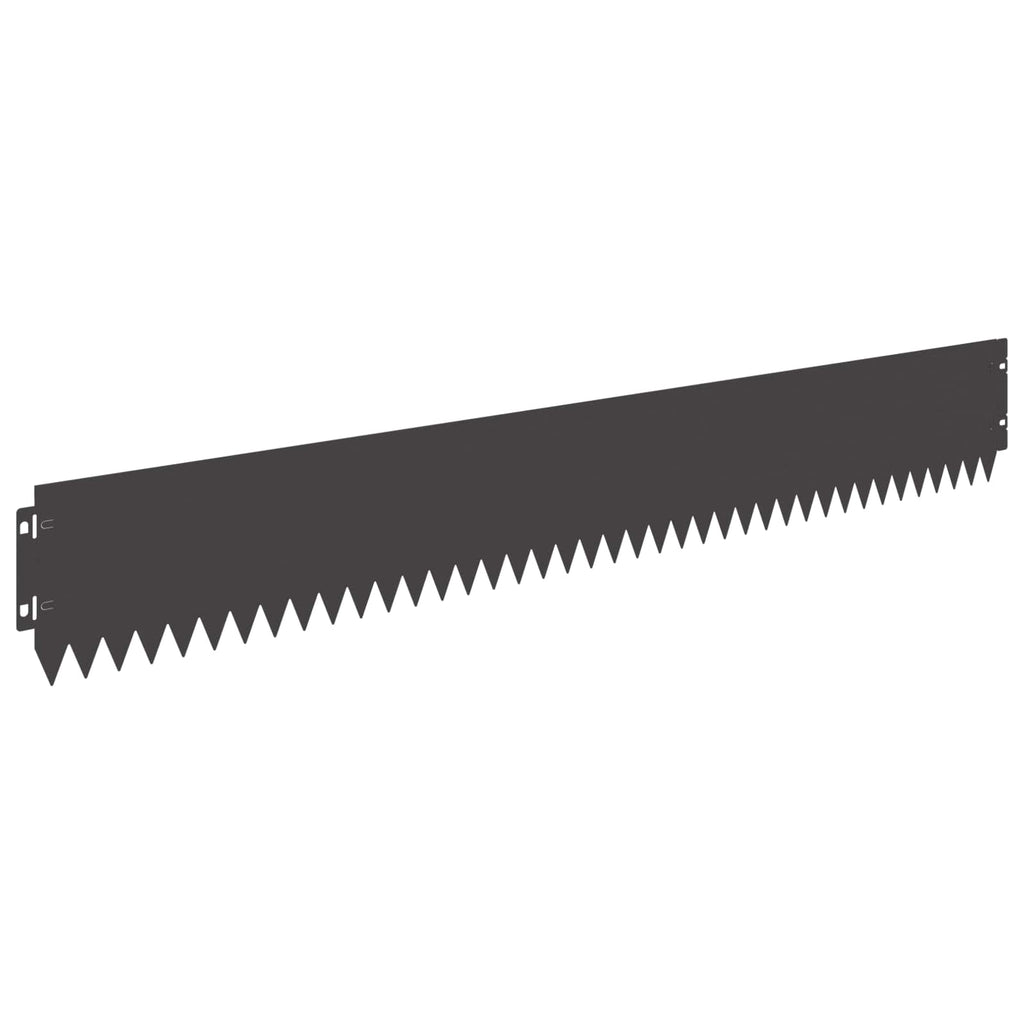 vidaXL Krawężnik do trawnika 30 pcs 103 x 15 cm Stal Czarny