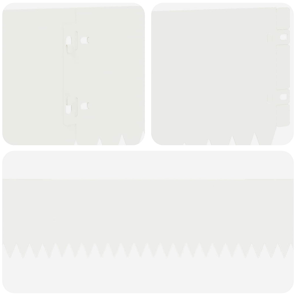 vidaXL Krawężnik do trawnika 10 pcs 103 x 15 cm Stal Biały