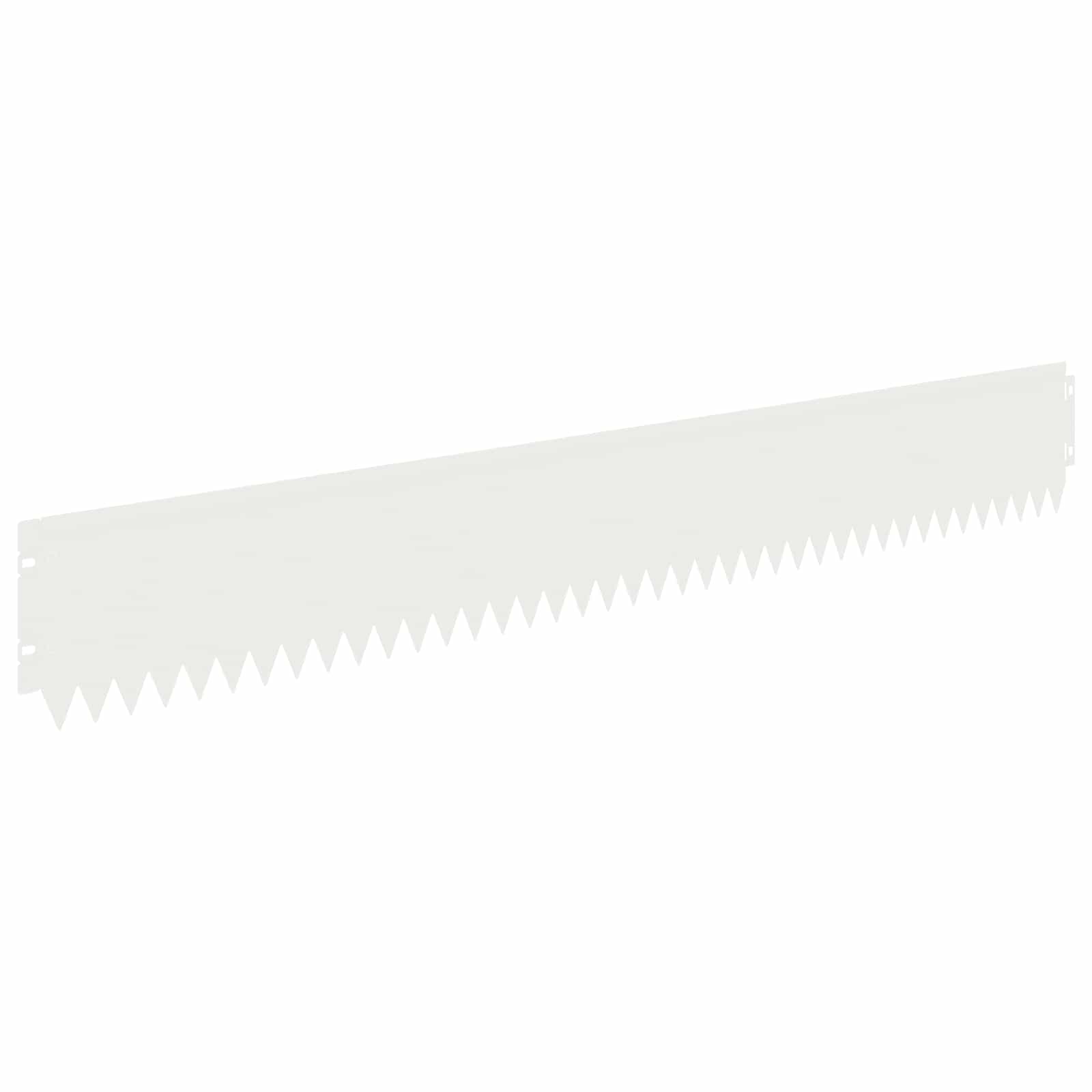 vidaXL Krawężnik do trawnika 10 pcs 103 x 15 cm Stal Biały