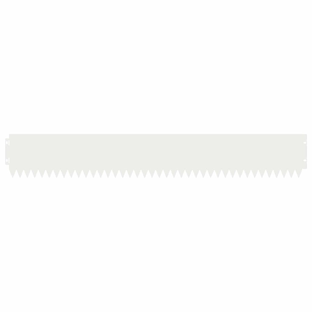 vidaXL Krawężnik do trawnika 20 pcs 103 x 15 cm Stal Biały