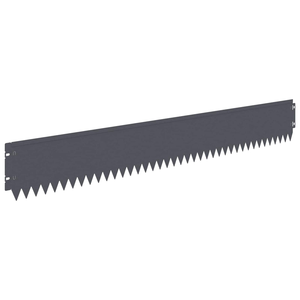 vidaXL Krawężnik do trawnika 10 szt. 103 x 15 cm Stal antracytowy