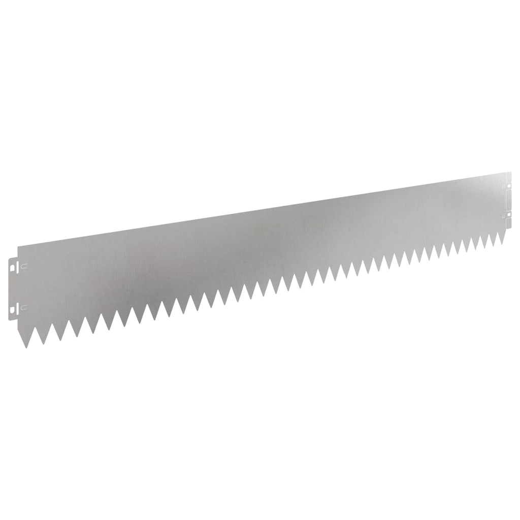 vidaXL Krawężnik do trawnika 20 pcs 103 x 15 cm Stal srebrny