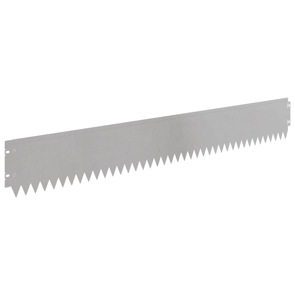 vidaXL Krawężnik do trawnika 30 pcs 103 x 15 cm Stal srebrny