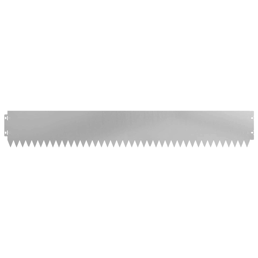 vidaXL Krawężnik do trawnika 10 pcs 103 x 15 cm Stal srebrny