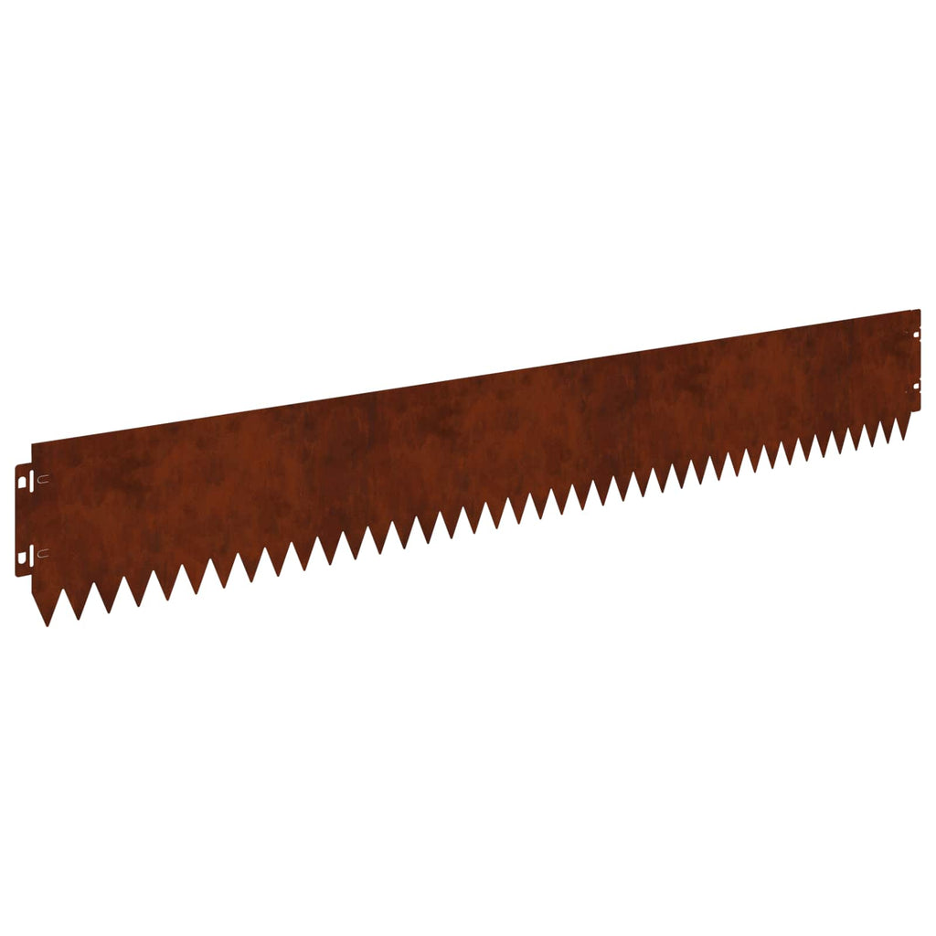vidaXL Krawężnik do trawnika 20 pcs 103 x 15 cm Stal Rdzawy
