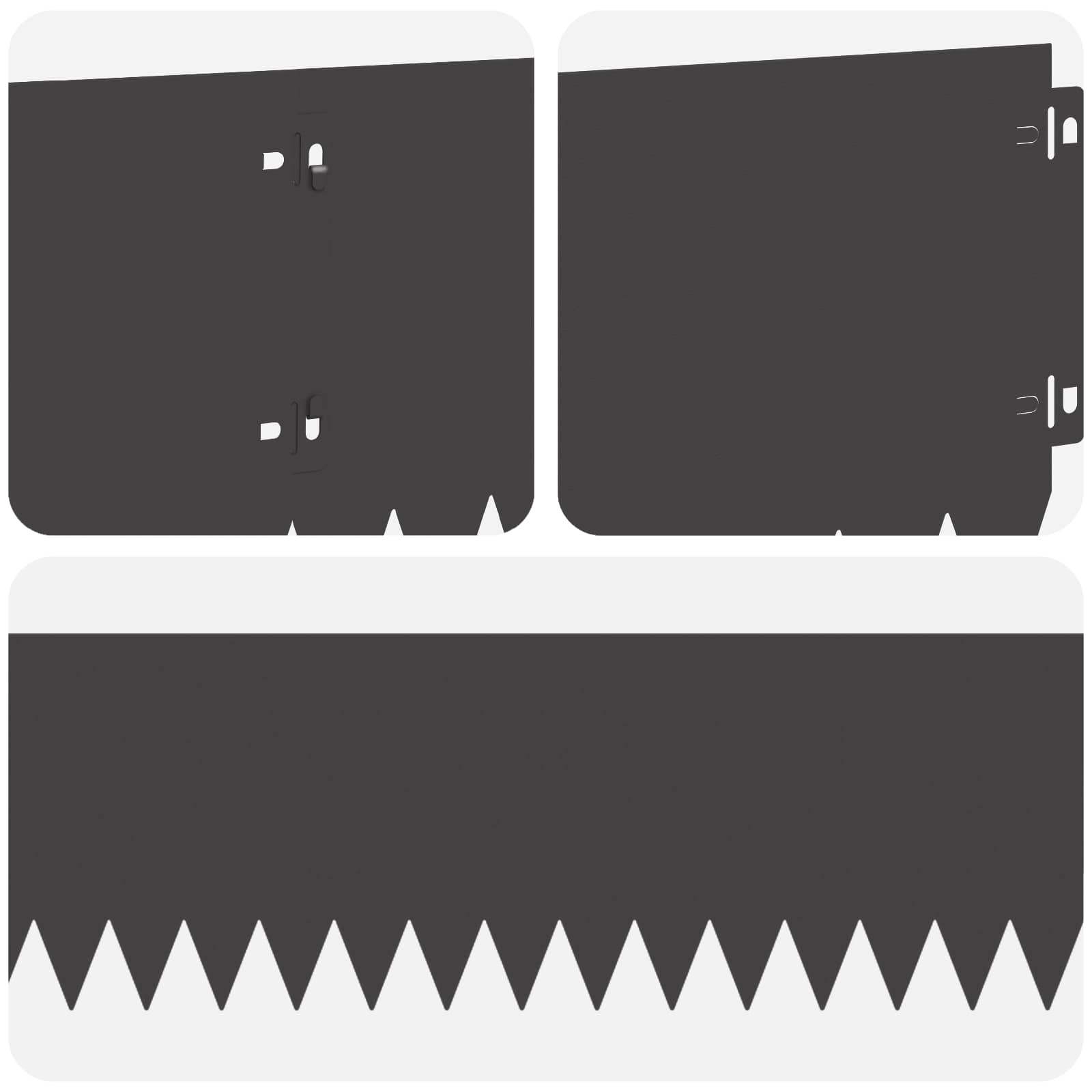 vidaXL Krawężnik do trawnika 20 pcs 103 x 20 cm Stal Czarny