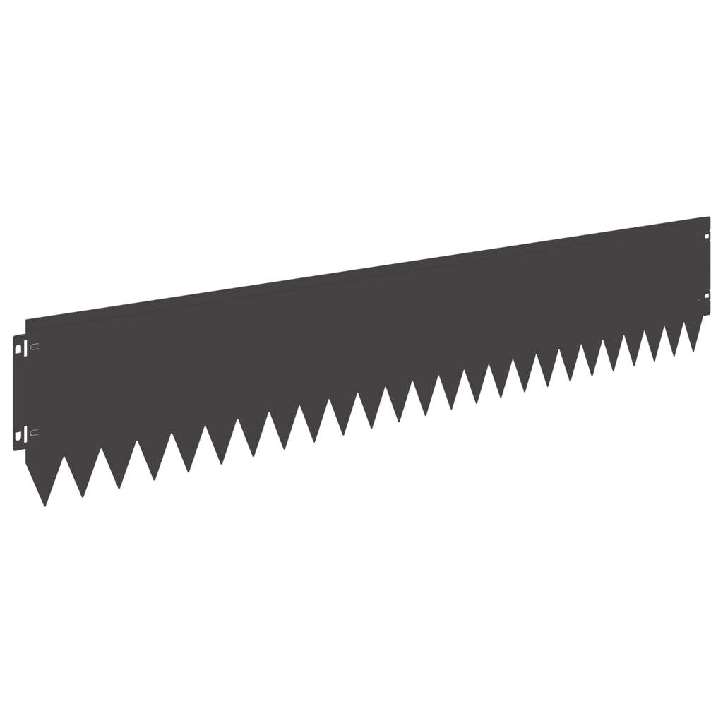 vidaXL Krawężnik do trawnika 30 pcs 103 x 20 cm Stal Czarny
