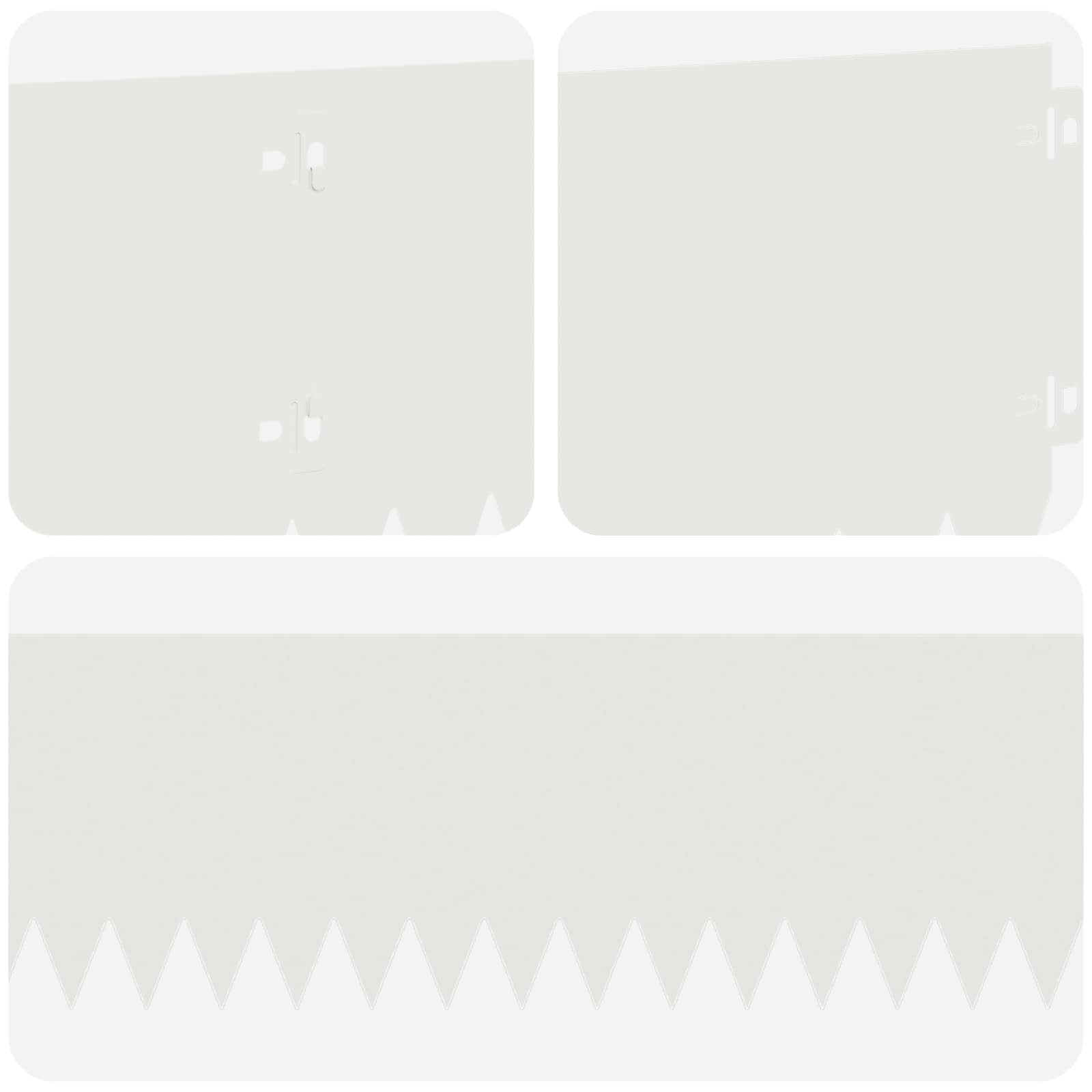 vidaXL Krawężnik do trawnika 10 pcs 103 x 20 cm Stal Biały
